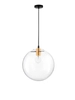 Skandynawska LAMPA wisząca UPATA LE41813 Luces Exclusivas szklana OPRAWA zwis kula przezroczysta