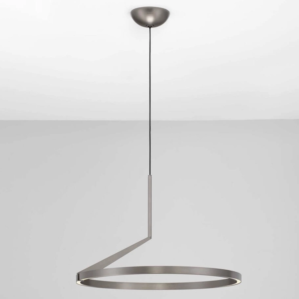 Zwisowa lampa do salonu ZUDANEZ LE44648 LED 31W 2700-4000K ring szara