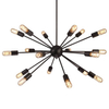 Lampa wisząca Retro LWS-18XE27 Abigali industrialna do salonu czarna
