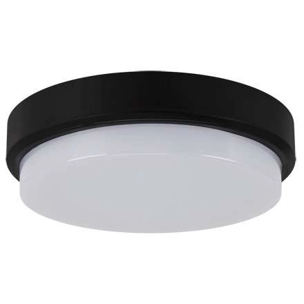 Hermetyczna LAMPA sufitowa ARON 03801 Ideus zewnętrzna OPRAWA plafon LED 18W 4000K okrągły IP65 czarny