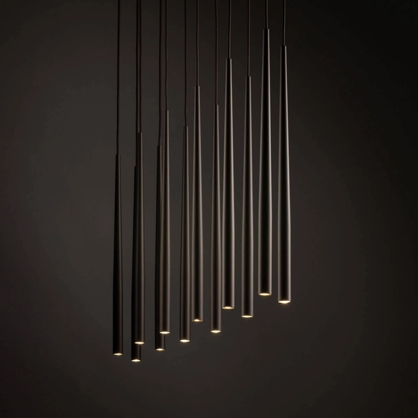 Lampa zwisowa na listwie Piano 10111 tubki do sypialni brązowa