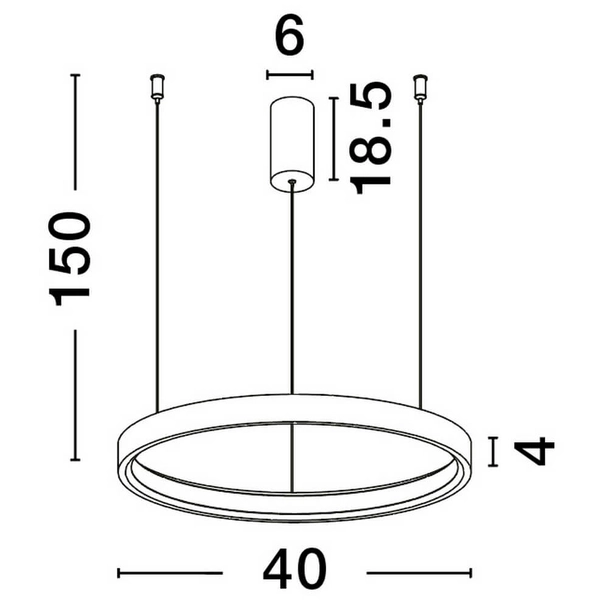Pierścieniowa lampa wisząca ring ZACAPU LE44322 LED 40W 3000K brązowa