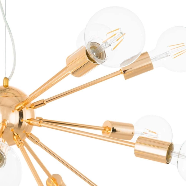 Żyrandol LAMPA wisząca THEO AD20000-18 Italux industrialna OPRAWA metalowa ZWIS gwiazda loft explosion molekuły złote