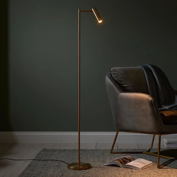 Stojąca lampa tubka Dedicated Reader 99774 LED 4W 3000K mosiądz