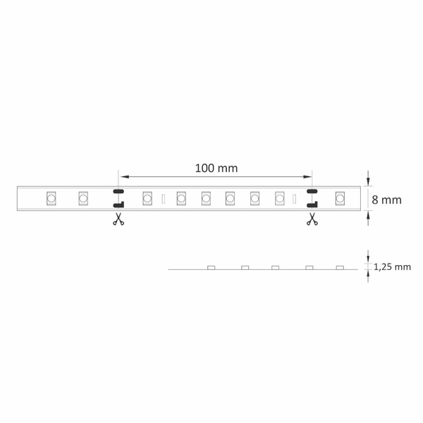Zestaw taśma LED 319135 Polux 9W 4000K barwa neutralna 2m z zasilaczem włącznik