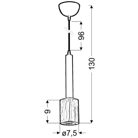 Lampa wisząca TANTAL 31-58775 metalowa okrągły zwis tuba drewniana