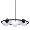 Wisząca lampa kuchenna ORBIT 5011 Zumaline kule ring biała czarna