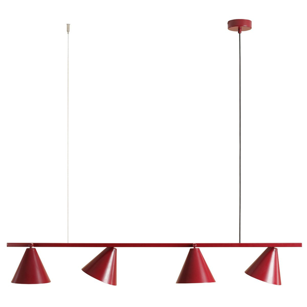 Nowoczesna lampa wisząca From 1108L15 Aldex stożki czerwone