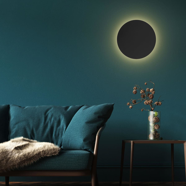 Lampa ścienna koło Luna 6014 TK Lighting okrągły metalowy czarny