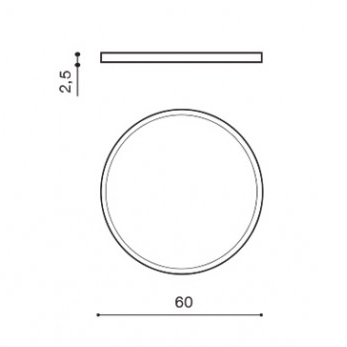 Lampa sufitowa Malta AZ4255 LED 48W 3000K do holu czarna