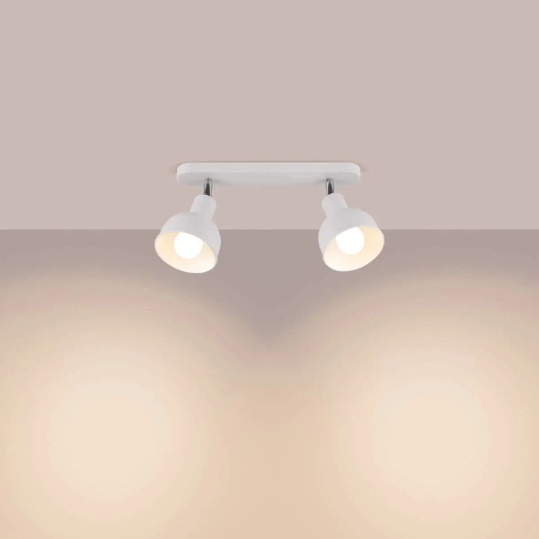 Plafon sufitowy Elba SL.1314 Sollux loftowy na korytarz biały