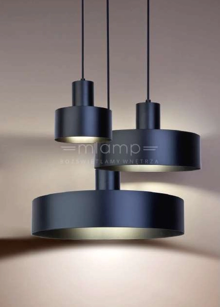 Metalowa LAMPA wisząca RIF 30895 Sigma okrągła OPRAWA zwis czarny