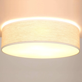 Plafon LAMPA sufitowa BOHO 47914802 Britop abażurowa OPRAWA okrągła plafoniera skandynawska beżowa