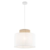 Skandynawska lampa wisząca Duo 1856 tuba z naturalnej juty biały