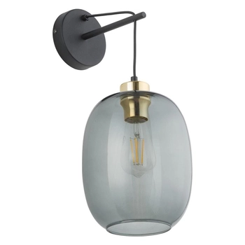 Industrialny owalny kinkiet szklany Delta 6481 TK Lighting przydymiony