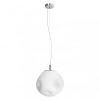 Zwisająca lampa nad stół Cloe 11066103 Kaspa do salonu biała chrom