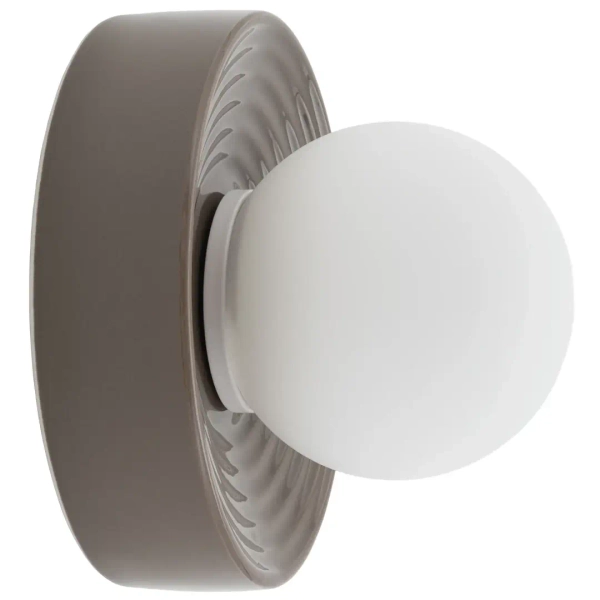 Ścienna lampa kula CLAY 11750 do salonu szklana biała brąz