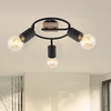Regulowana LAMPA sufitowa JOSELLA 54033-3 Globo metalowa OPRAWA reflektorki czarne drewno