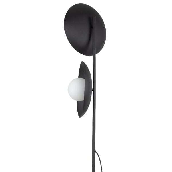 Loftowa stojąca lampa do salonu Slate 16136 mleczne kule czarny