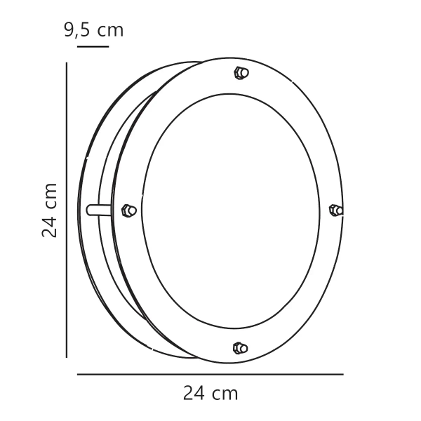 Okrągły kinkiet ścienny Malte 21861031 IP54 zewnętrzny srebrny