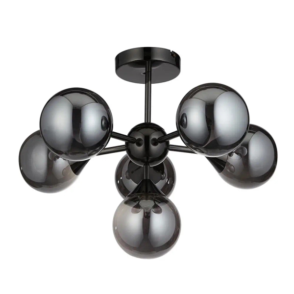 Sufitowa lampa do salonu Oscar 101147 loftowa czarny przydymiony