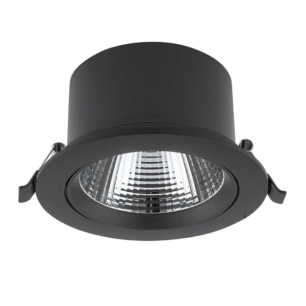 Okrągła lampa z klipsem Egina 10558 Nowodvorski LED 15W 4000K wpustowa czarna