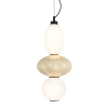 Potrójna zwisająca lampa Tordi PND-94721-2B-YLL ceramiczna biały beżowy