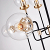 Modernistyczna lampa sufitowa Boston kule czarna mosiądz