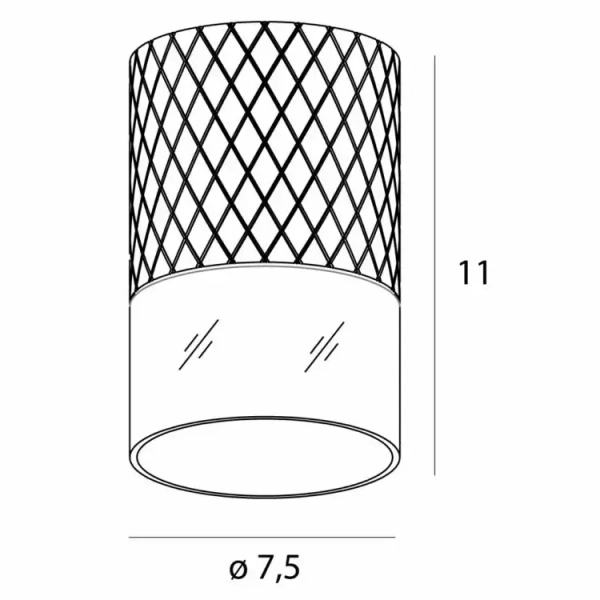 Sufitowa lampa tubka FUSION C0276 LED 7W 3000K podłużna biała