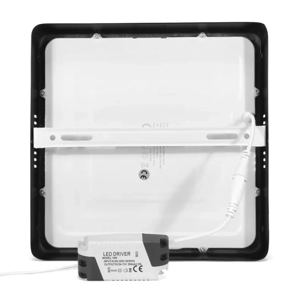 Kwadratowy plafon ledowy 701 LED 18W 4000K do gabinetu czarny