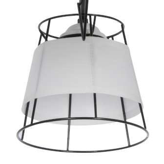LAMPA sufitowa VEN W-N 2832/5 metalowa OPRAWA druciane klatki białe czarne