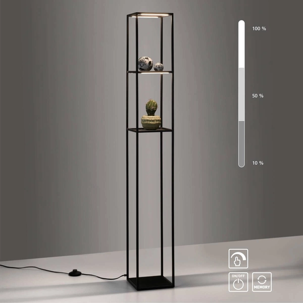 Podłogowa lampa prostokątna CONTURA 401-18 LED 19W 3000K czarny