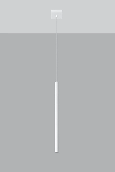 LAMPA wisząca STELLO SL.0465 metalowa OPRAWA zwis sopel tuba biała