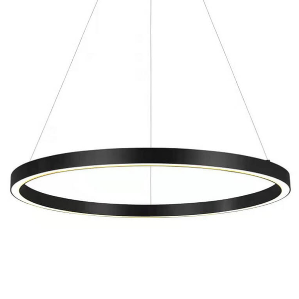 Czarna lampa wisząca Midway LP-033/1P Light Prestige pierścień LED 3000K 35W