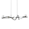 Kulista lampa wisząca Nisyro MD3145-6-EBGN Zumaline alabaster czarny złoty