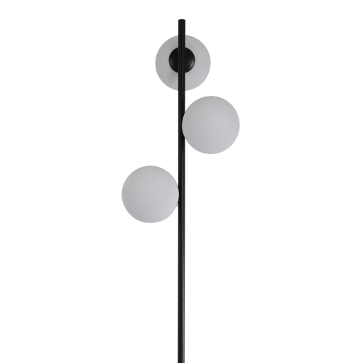 Lampa podłogowa czarna Dorado LP-002/3F BK Light Prestige mleczne kule do salonu