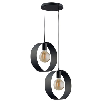 Czarny zwis metalowy HOOP 32281 Sigma 2-punktowy do sypialni