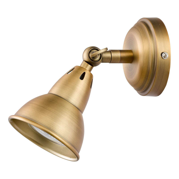 Regulowana lampa ścienna Nathaniel NAT0742 metalowa mosiądz