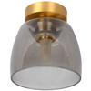Łazienkowa LAMPA sufitowa TYLER  30164/01/02 Lucide szklana OPRAWA skandynawska IP44 mosiądz przydymiona
