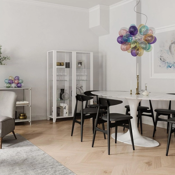 Szklana lampa wisząca Gross 4200640-7000 By Rydens kolorowe bańki