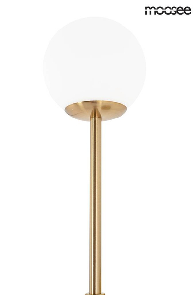 Szklana lampa ścienna Lucca MSE010400205 kula biała złota