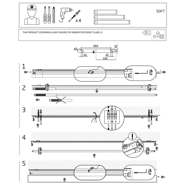 Przysufitowa lampa prostokątna Soft Ceiling 7540 Nowodvorski metalowa biała