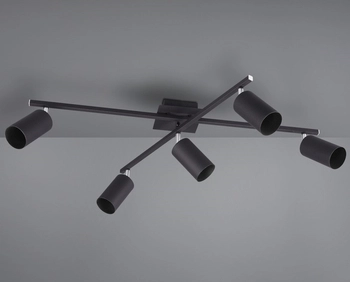 Regulowana lampa sufitowa Marley 612400532 sticks do salonu czarna