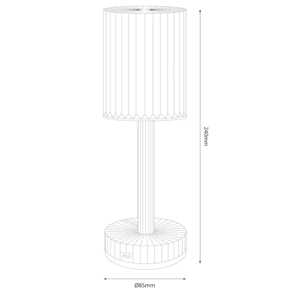 Lampa stołowa z akumulatorem Simple ML2289 LED 1W CCT przezroczysta