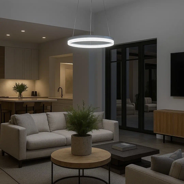 Glamour wiszący żyrandol Gala ML2242 LED 25W 4000K do salonu srebrny