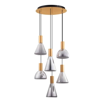 Minimalistyczny żyrandol SARDUNO LE45139 LED 41W 3000K szara złota