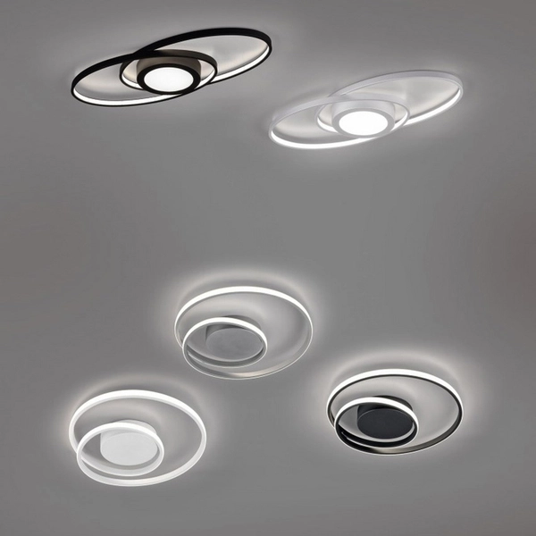 Czarna lampa sufitowa Zibal R62911132 LED 22W 3000K nad łóżko