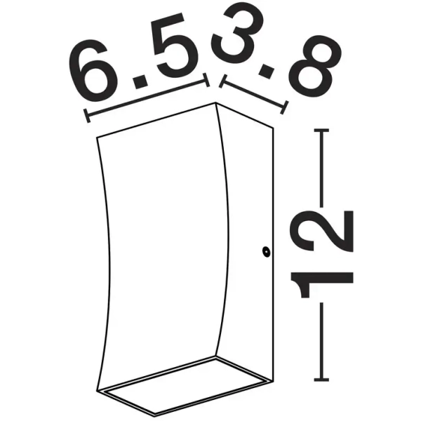 Prostokątna lampa do ogrodu ścienna ZARDUNA LE75223 LED 6W 3000K IP65 antracyt