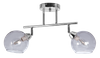 Lampa sufitowa VEN K165-2 loftowa szklana chrom przydymione