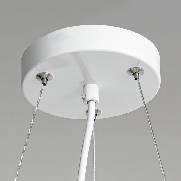 LAMPA wisząca REUS LP-8069/1P WH Light Prestige geometryczna OPRAWA okrągła zwis metalowy biały